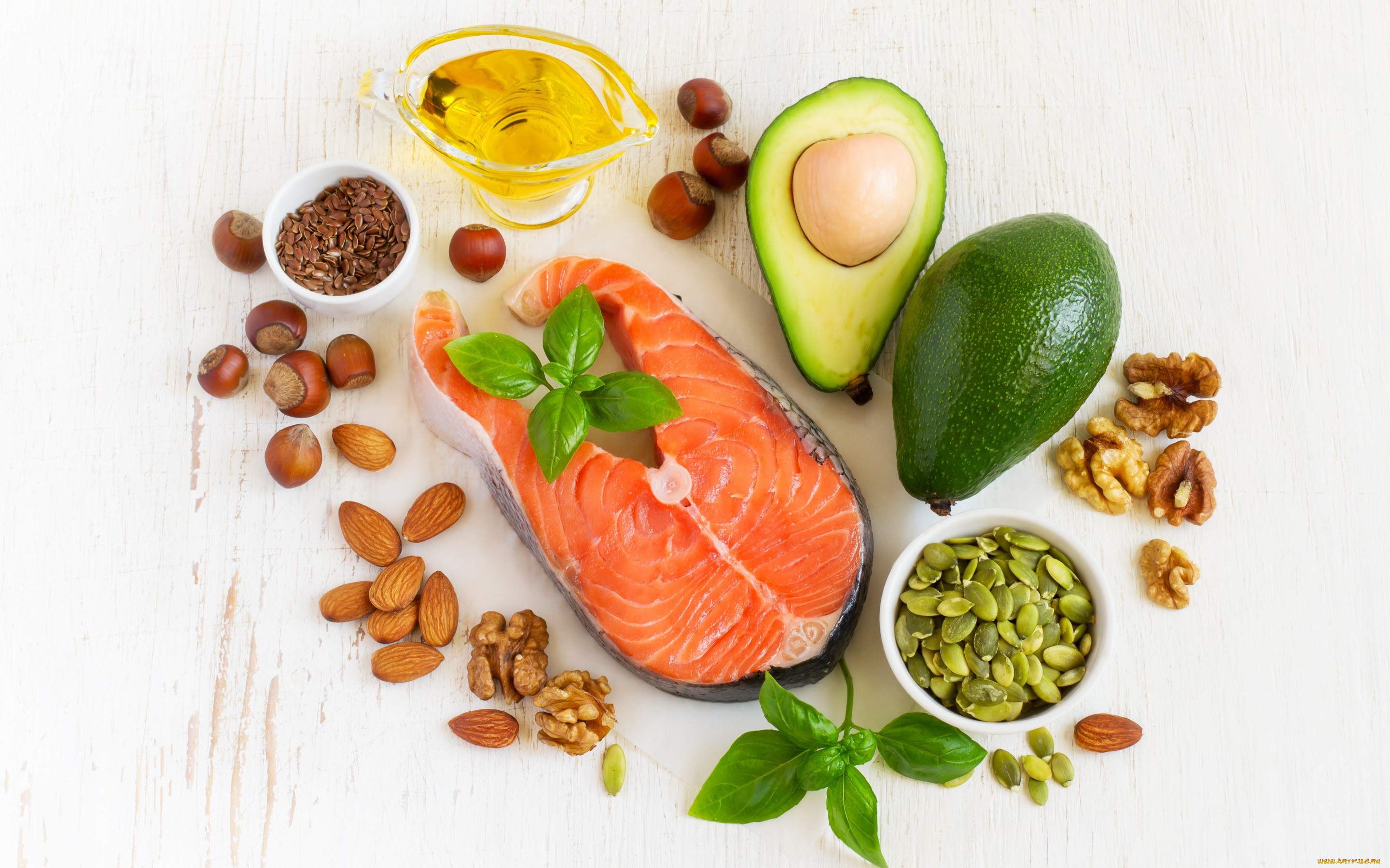 , , , , fish, , nut, , , avocado, olive, oil